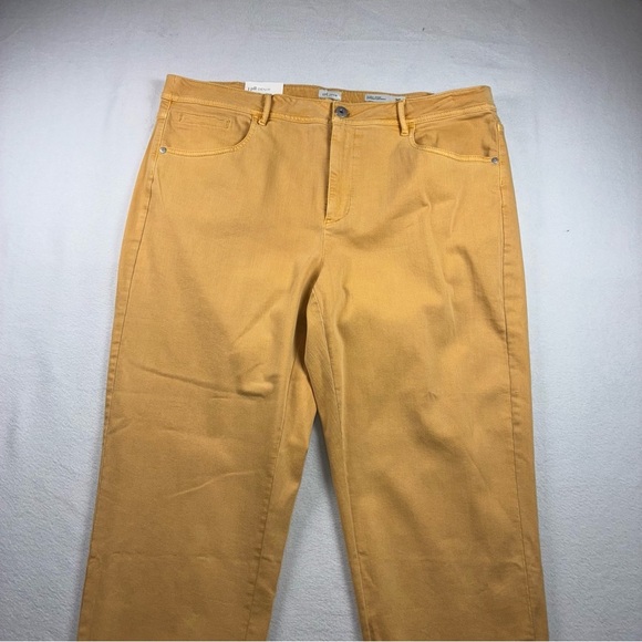 J. Jill Denim - J. Jill Denim Straight Leg Ankle Jeans 20 Reg Sunflower Yellow Cuffed NWT
